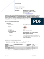 Guitar Hand & Body Liquid Soap MSDS