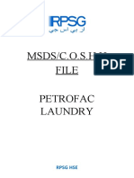 MSDS/C.O.S.H.H File Petrofac Laundry: RPSG Hse