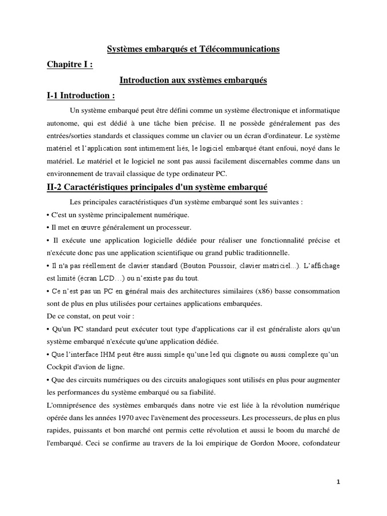 Chapitre Isystèmesembarqués | PDF | Linux | Système temps réel