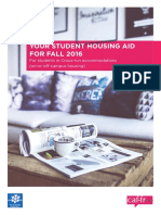 Your Student Housing Aid For Fall 2016: For Students in Crous-Run Accommodations (On-Or Off-Campus Housing)