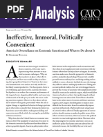 Ineffective, Immoral, Politically Convenient: America's Overreliance On Economic Sanctions and What To Do About It
