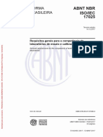 DENO001 - ABNT NBR ISO IEC 17025 - Requisitos Gerais Para a Competência de Laboratórios de Ensaio e Calibração - 2017