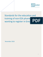 GPHC Standards For The Education and Training of Non EEA Pharmacists Wanting To Register in GB S