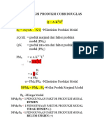 Fungsi Produksi Cobb Douglas MSP A