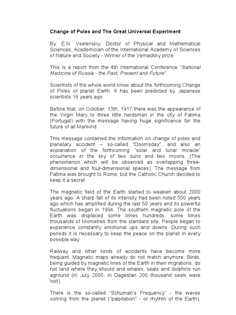 worksheet Planet Earth Pole To Pole Worksheet change of poles and the great universal experiment global catastrophic risk earth