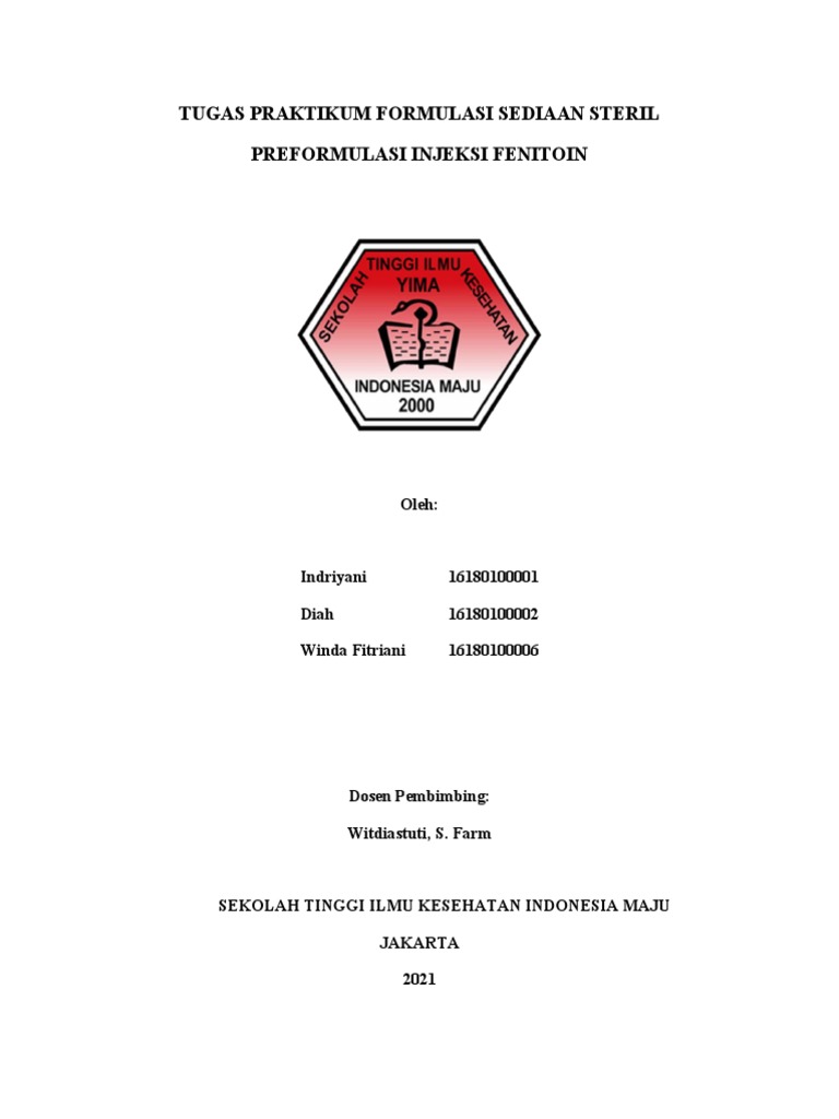 Formulasi Injeksi Fenitoin Steril | PDF