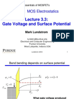 Unit 3: MOS Electrostatics: Gate Voltage and Surface Potential