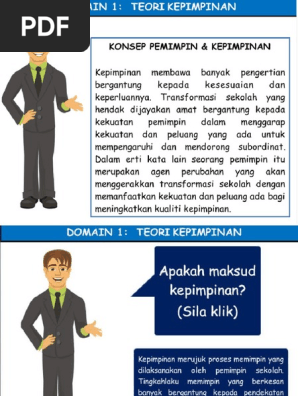 Domain 1 Teori Kepimpinan Pdf