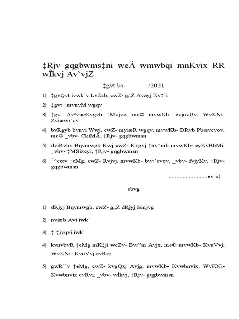 Plaint of M0st. Rashida Khatun - Trishal - Adv Hasan | PDF