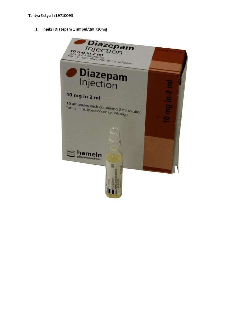 Dosis dan Sediaan Injeksi Diazepam | PDF