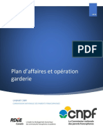 Plan Daffaires Et Opération Garderie Gabarit CNPF