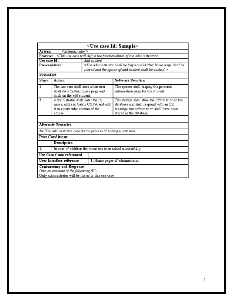 Admin Use Case: Add Student Functionality | PDF | Computers