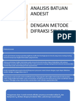 Analisis Batuan Andesit Dengan Metode Difraksi Sinar X