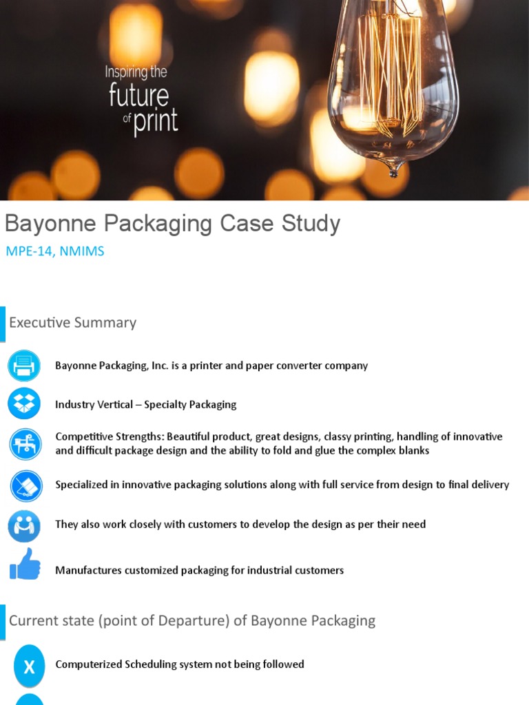 Bayonne Packaging Case Study: Mpe-14, Nmims | PDF | Packaging And ...