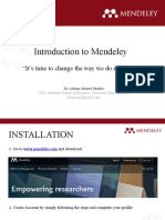 Introduction to Mendeley: Organize Your Research