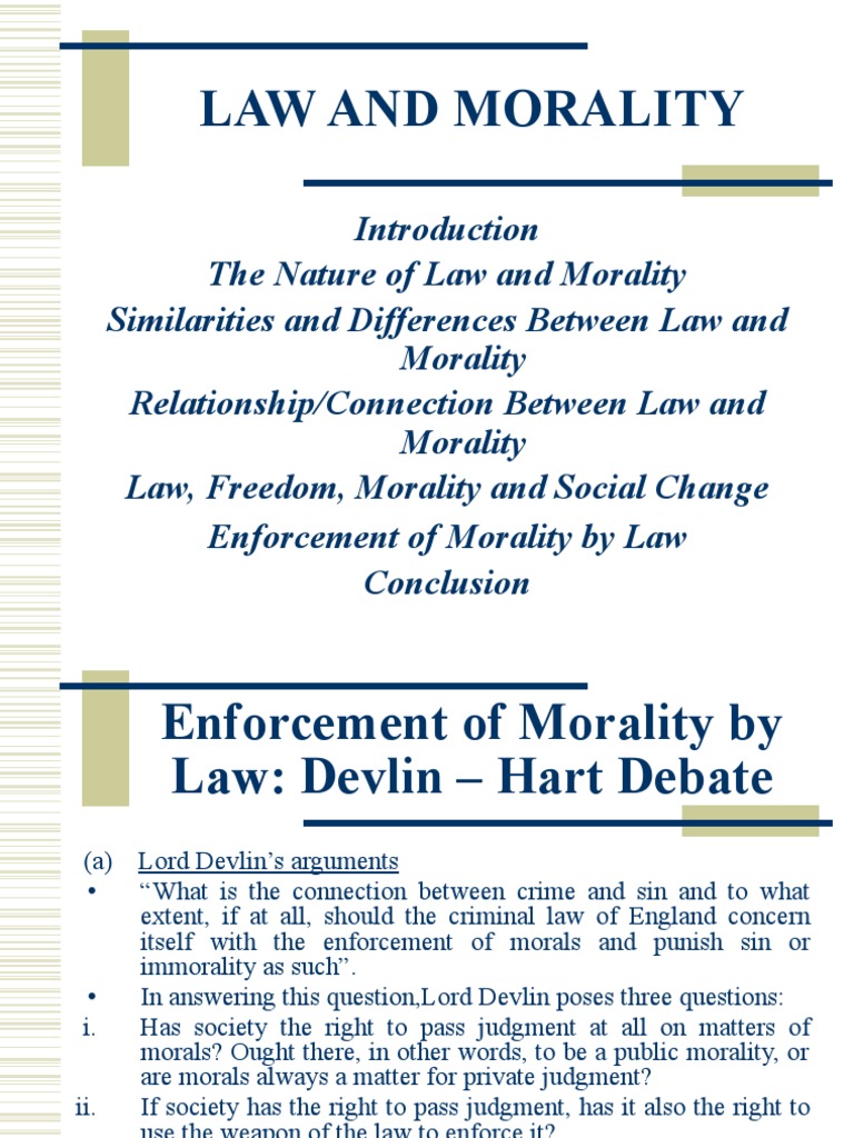 Hart-Devlin Debate on Law and Morality | PDF | Opinion | Morality