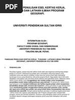 Panduan Penulisan Esei, Kertas Kerja, Laporan Untuk Pendidikan Geografi UPSI