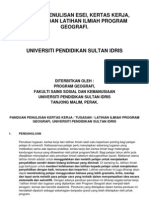 Panduan Penulisan Esei, Kertas Kerja, Laporan untuk Pendidikan Geografi UPSI