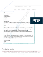 Formal Letter Sample: Rs Aggarwal Solutions Icse Solutions Selina Solutions ML Aggarwal Solutions