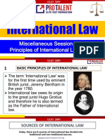 Miscellaneous Session # 01 Principles of International Law & UN