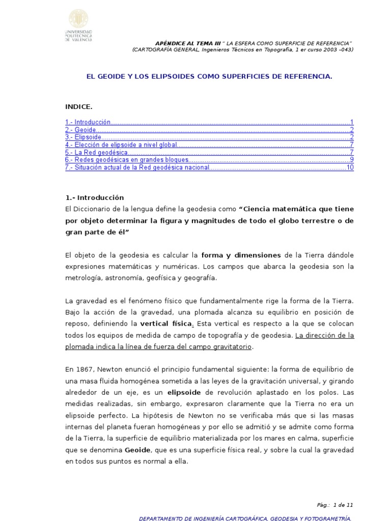 Geoide Geodesia Topografia