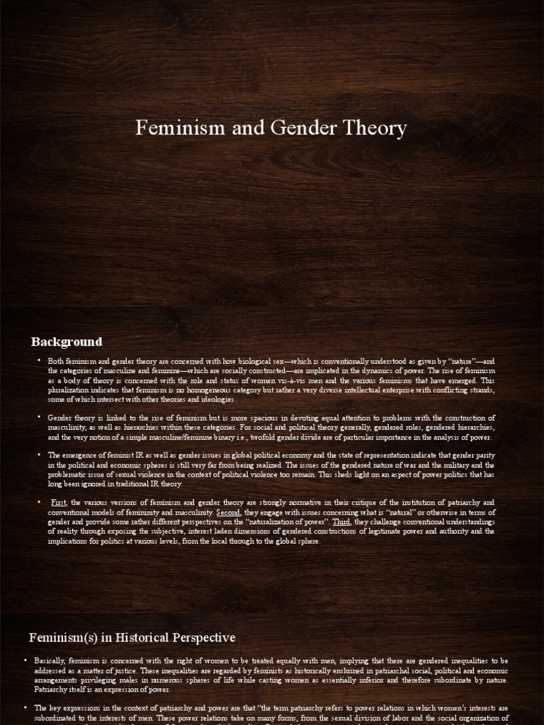 Feminism & Gender Theory | PDF | Feminism | Gender Studies