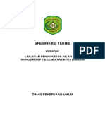 Spesifikasi Teknis Wonosari SP 7 2019