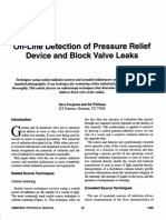 On-Line Detection of Pressure Relief Device and Block Valve Leaks