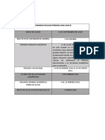 Calendario Escolar Periodo 2020-2021