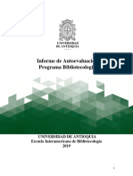 Informe de Autoevaluación Prg. Bibliotecología 