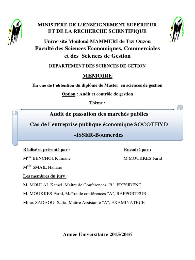 Page De Garde Cahier De Reuniion Mater Memoire | PDF | Audit interne | Audit