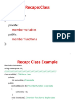 Recape:Class: Class Classname (Private: Public:)