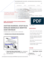 Daftar Rangka Atap Baja Ringan Berbagai Bentuk Dan Ukuran - Jasa Pasang Rangka Atap Baja Ringan - Galvalum Di Malang