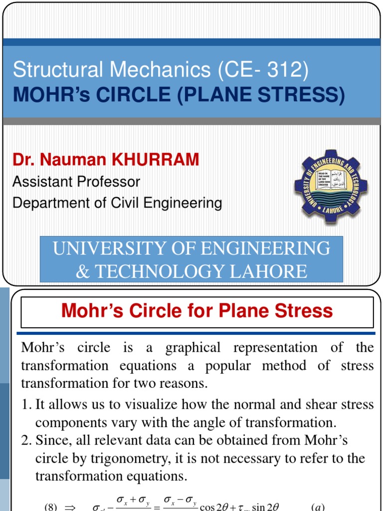 Mohr's Circle for Plane Stress Analysis | PDF | Stress (Mechanics) | Space