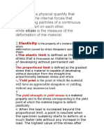 Stress-strain properties and mechanical behavior of materials