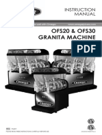 OFS20 & OFS30 Granita Machine: Instruction Manual