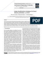 Machine Learning Classification Techniques For Heart Disease Prediction: A Review