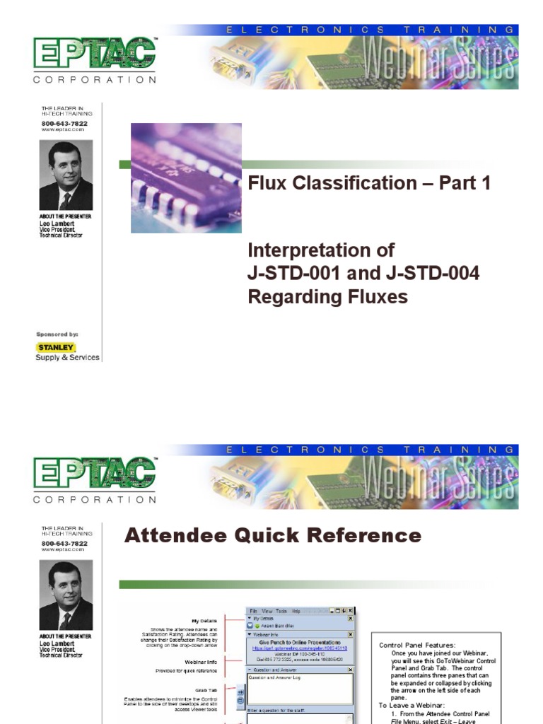 Flux Classification Overview: J-STD-001 & 004 | PDF | Solder ...