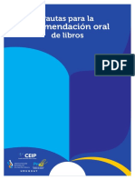 Recomendacion Oral de Libros