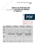 PT-9650-021 - 0 Perforación Manual y Lechado de Pernos