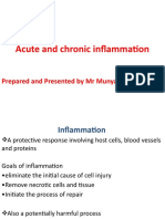Acute and Chronic Inflammation: Prepared and Presented by MR Munyaradzi Mukumbi