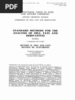 Analysis of Oils, Fats And: Standard Methods For The