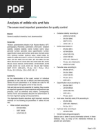 Analysis of Edible Oils and Fats: The Seven Most Important Parameters For Quality Control