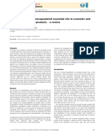 Aplicação de óleos essenciais microencapsulados em produtos cosméticos e de saúde pessoal - uma revisão