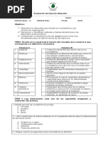 Prueba Ecosistemas 5° Año