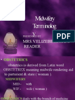 Midwifery Terminolog Y: Mrs.V.Elizebeth Rani Reader