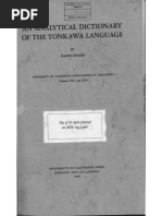 Tonkawa Dictionary New | PDF | Human Voice | Linguistics
