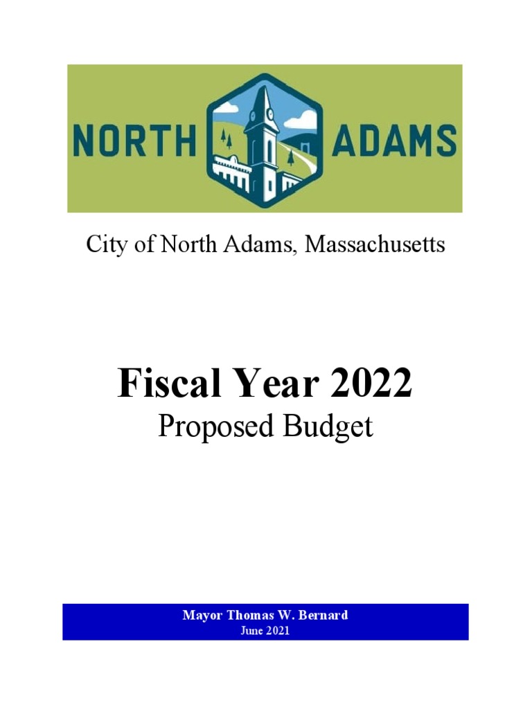 North Adams FY2022 Budget Proposal PDF Property Tax Taxes