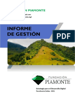 INFORME DE GESTION FUNDACION PIAMONTE