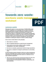 Towards Zero Waste:: Eco-Towns Waste Management Worksheet